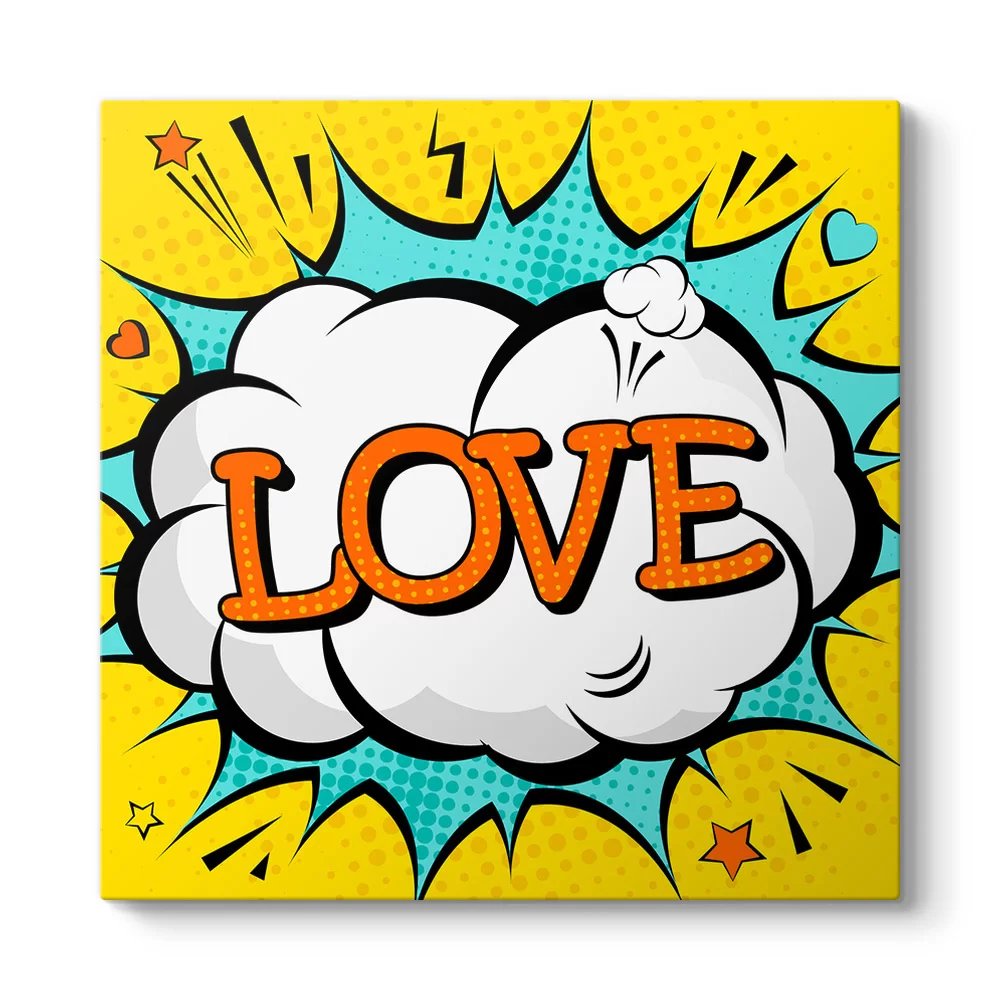 Popart Love Tablosu - Model 3